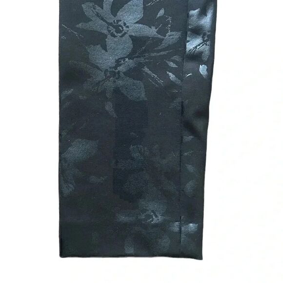 Soft Surroundings Pants Stretch Black Chrome Floral Thick S - Picture 4 of 8